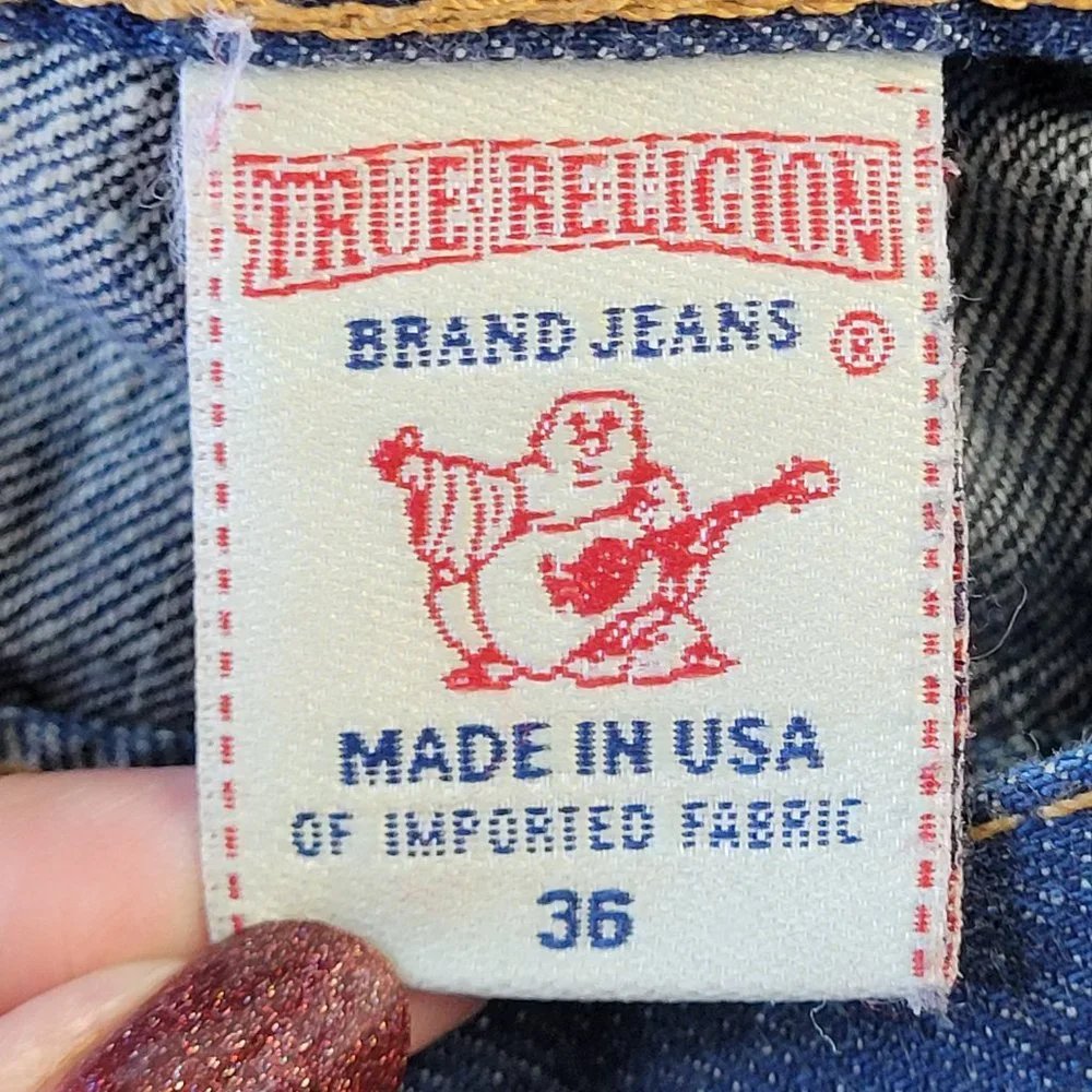 ✅ True Religion Blue Billy relaxed bootcut jeans size 36